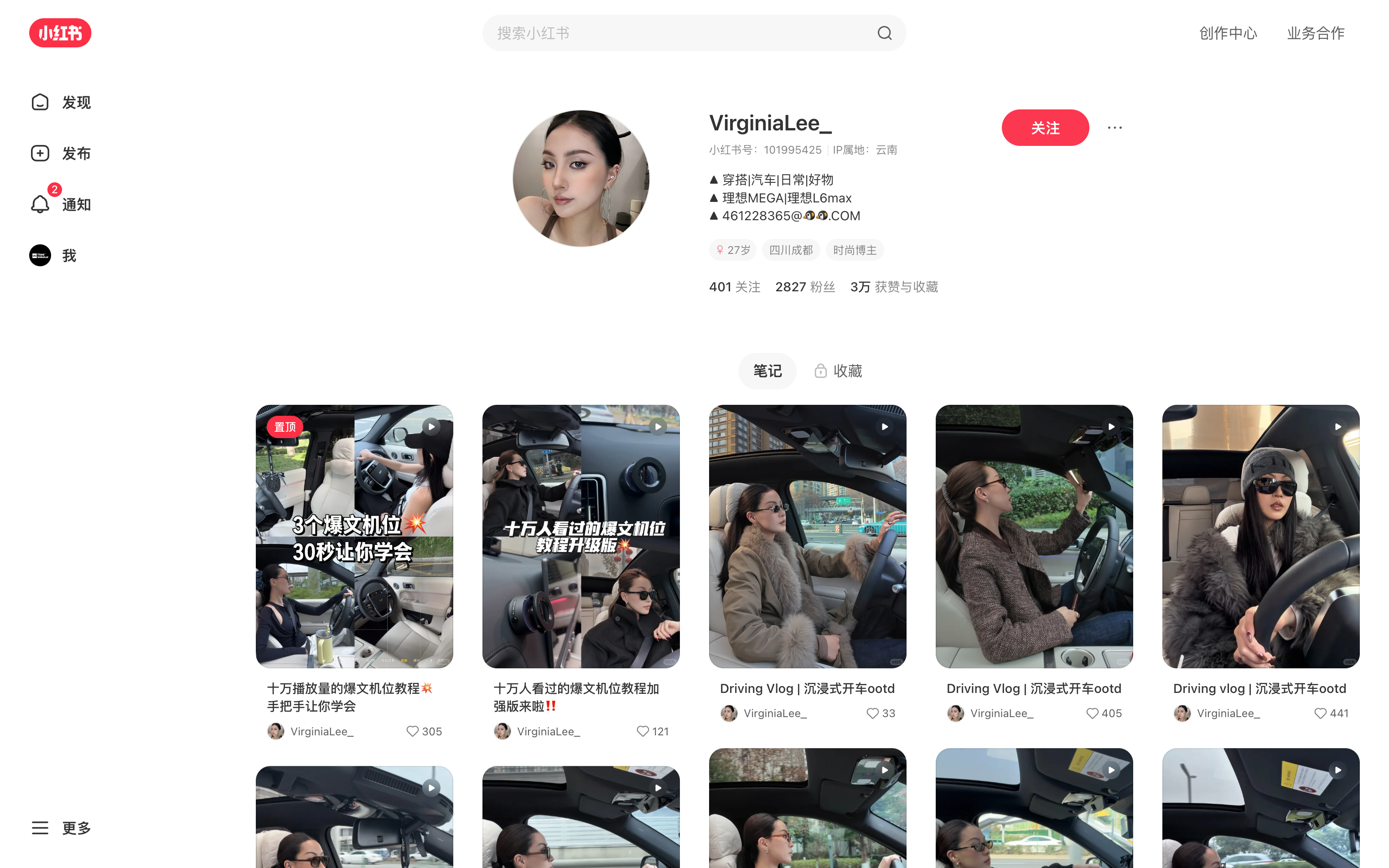 VirginiaLee_ 主页截图