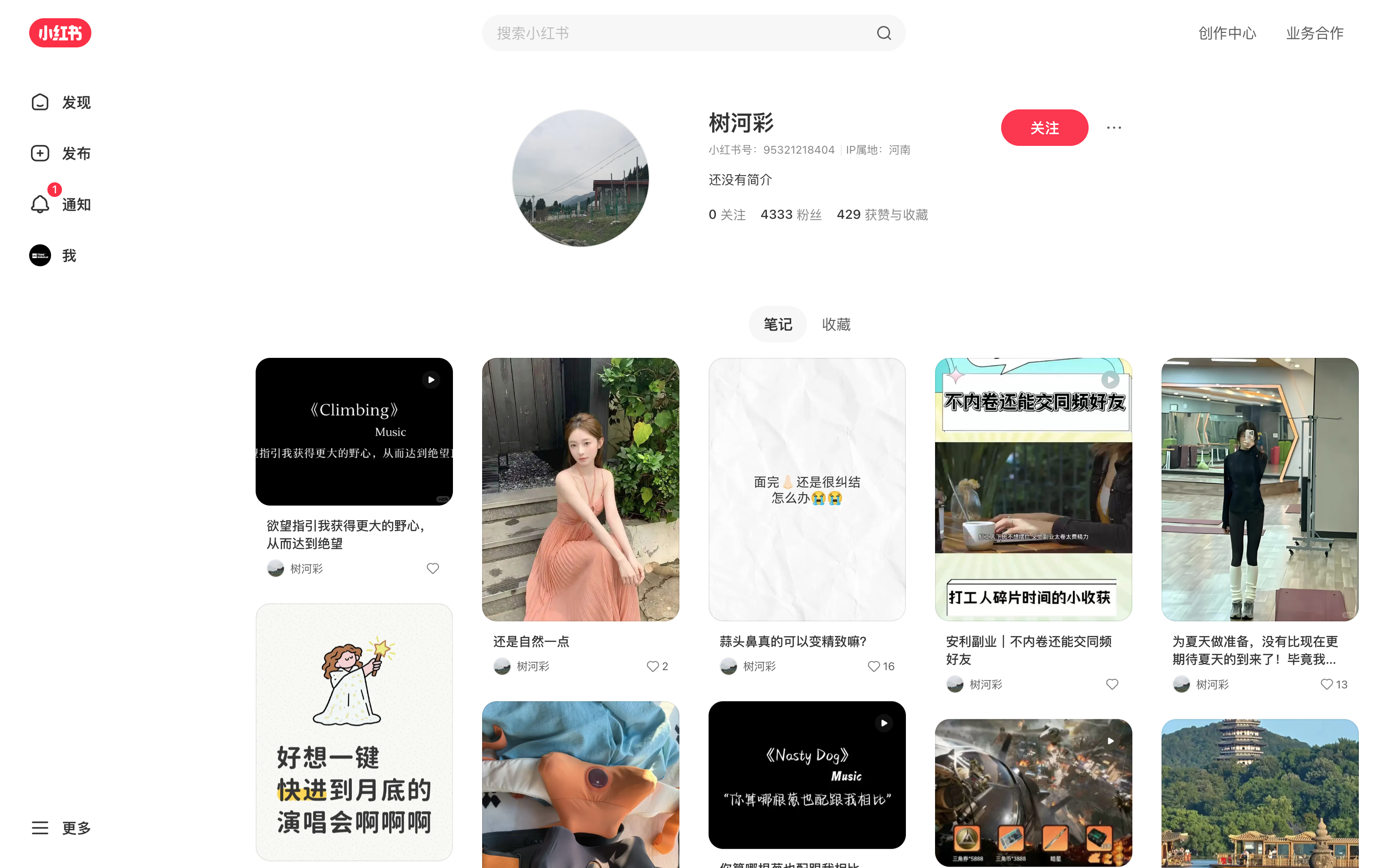 树河彩 主页截图