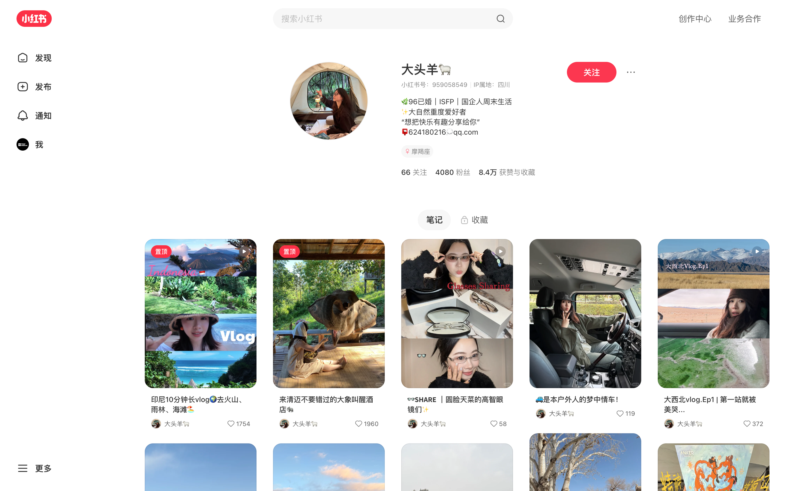 大头羊🐑 主页截图